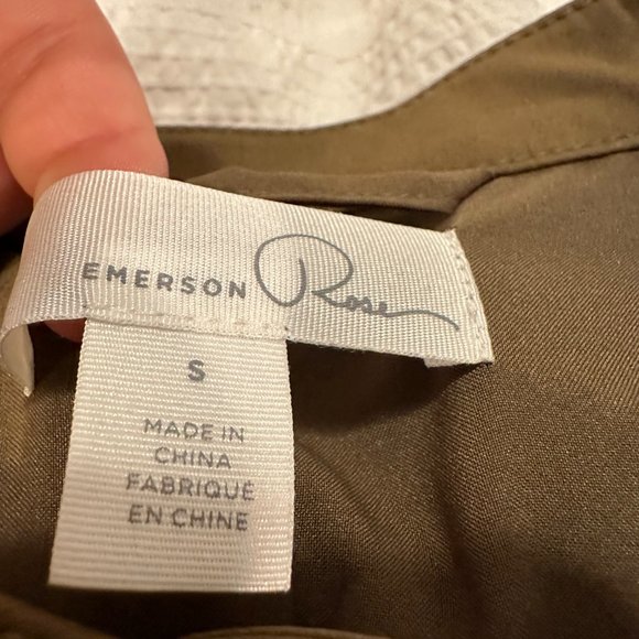 Emerson Rose Army Green Tie Waist Vest (s) - Picture 3 of 6